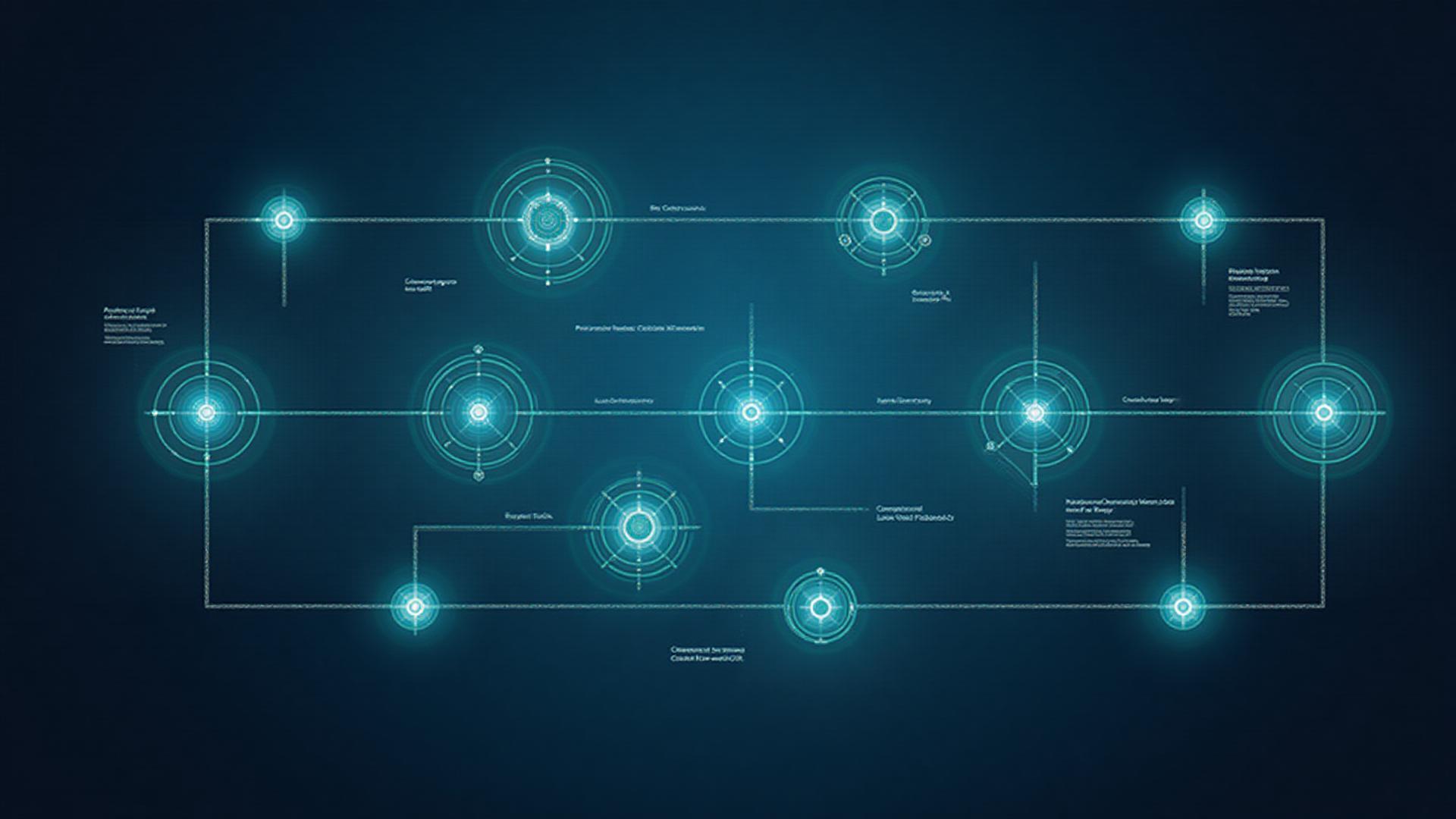 Process workflow diagram with interconnected nodes