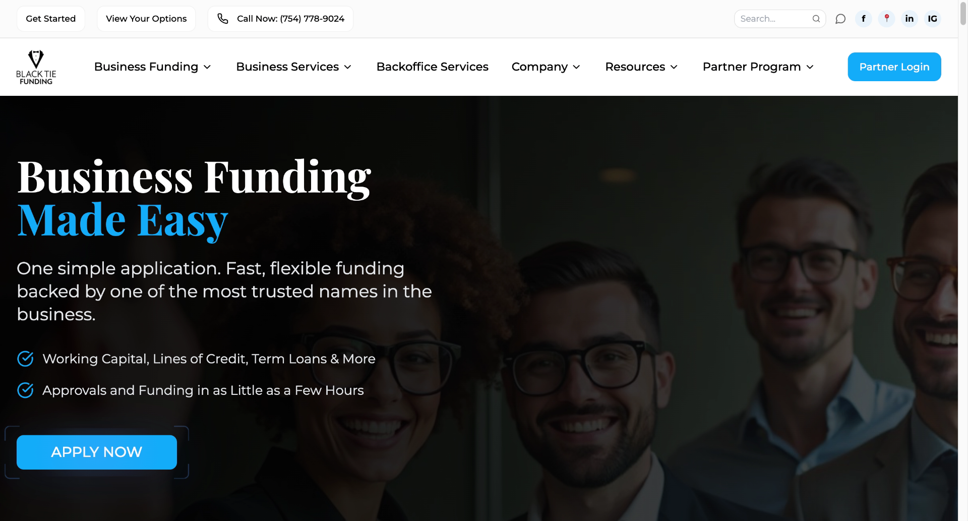 Black Tie Funding Platform project