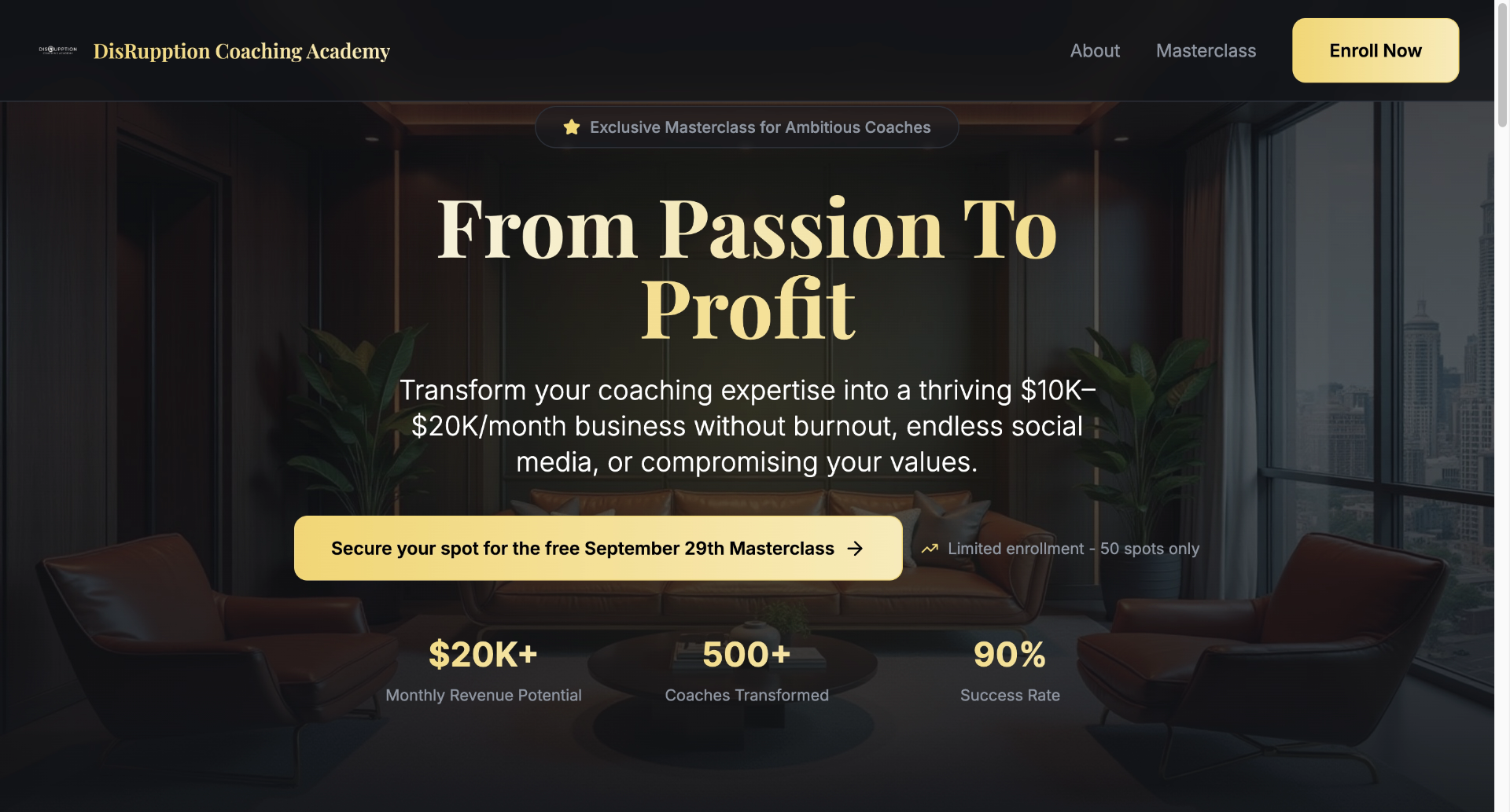 DisRupption Coaching Academy project