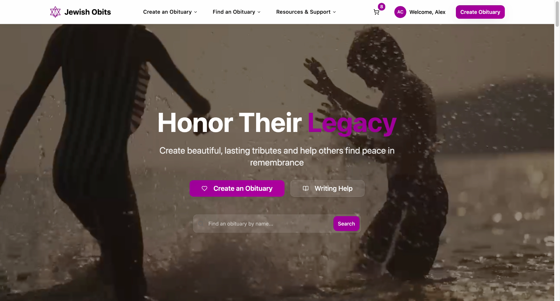 Jewish Obituary Platform project